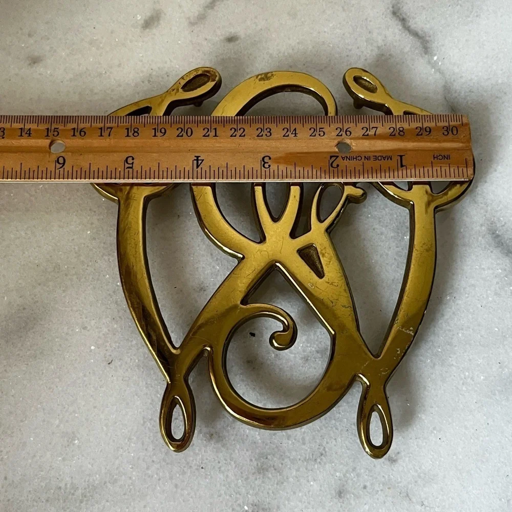 George Washington Brass Cypher Trivet Virginia Metalcrafters Bicentennial 1776